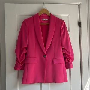 Alice + Olivia Sebastian Scrunch Sleeve Blazer